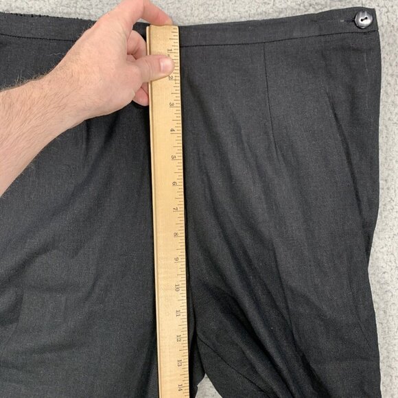 VTG 90s AKC 3pc Pant Set Womens Small Black Blue Linen Blend Floral Casual-Suit - Picture 5 of 16